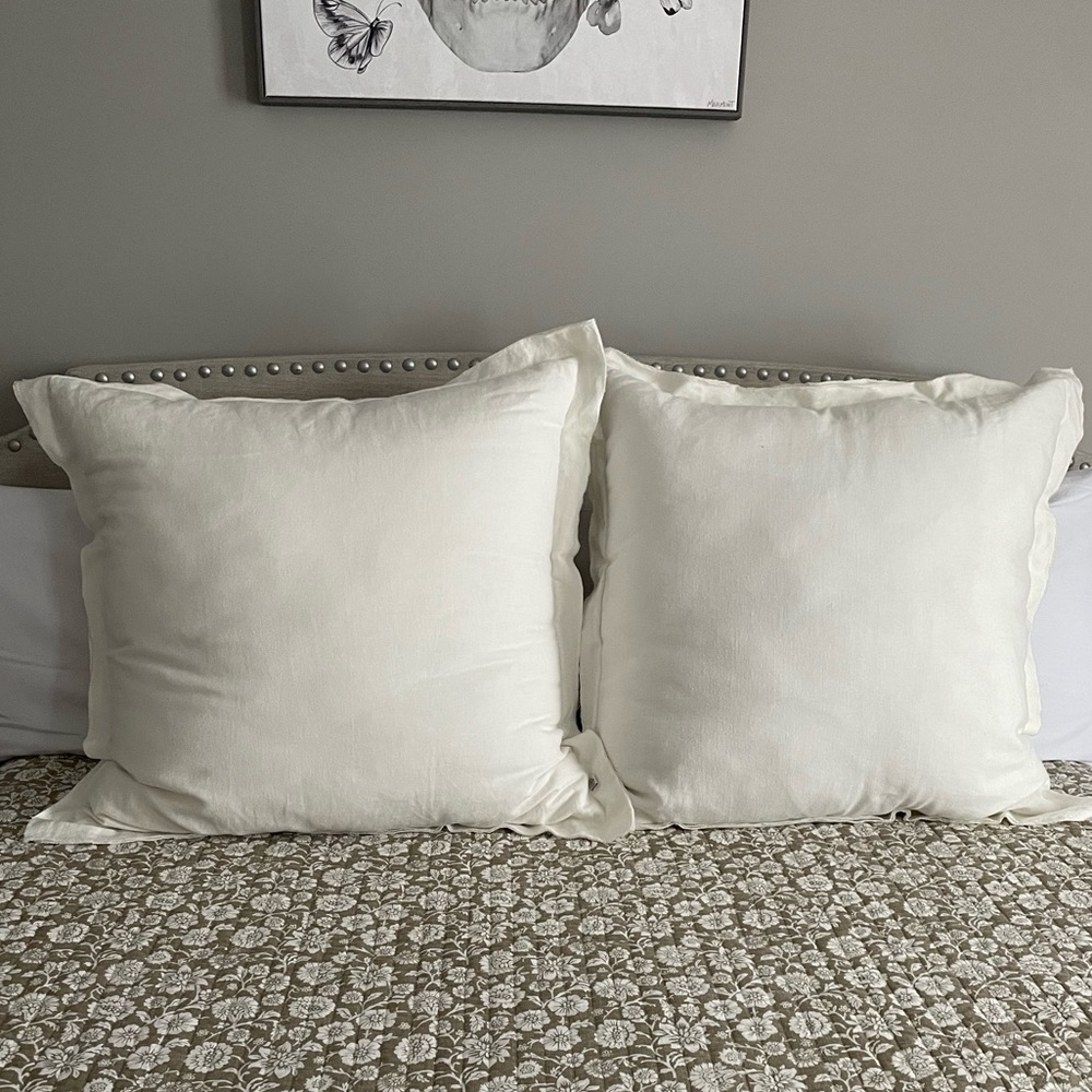 HEART&HAND/MAGNOLIA home euro cream throw pillows
